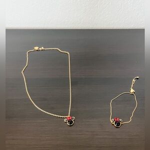 Kate Spade x Disney Minnie Mouse Necklace and Bracelet Set